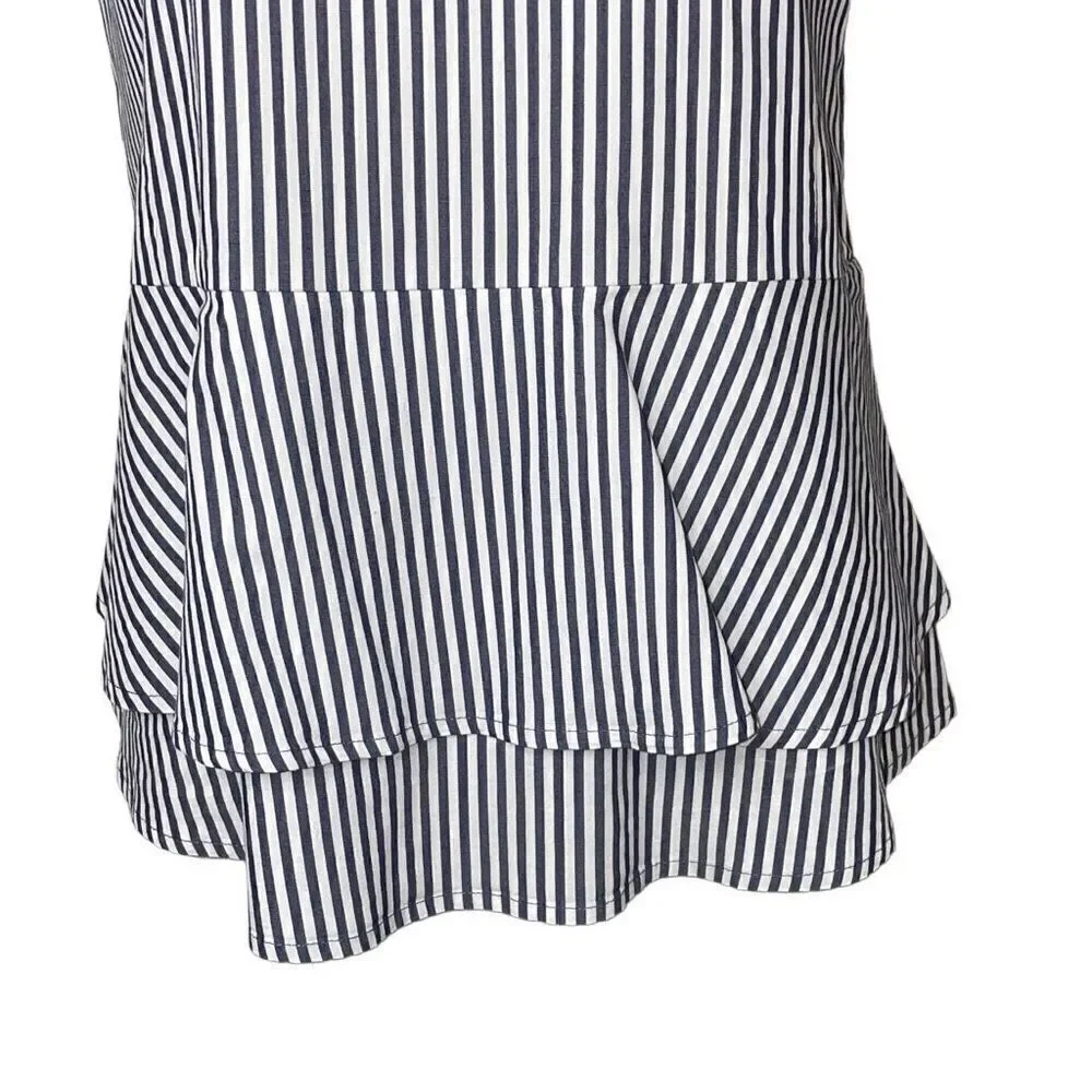 Michael Michael Kors Striped‎ Peplum blouse, Size Small